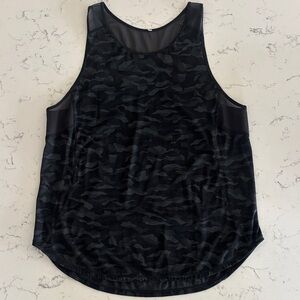 Lululemon Sculpt Tank II - Deep Coal Black Sequoia Camo Print